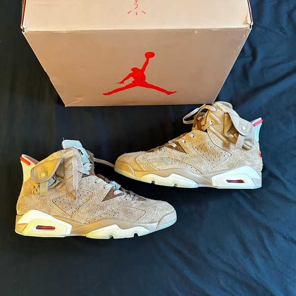 *SOLD* Jordan 6 Retro Travis Scott British Khaki Men’s Size 13 - Picture 2 of 10